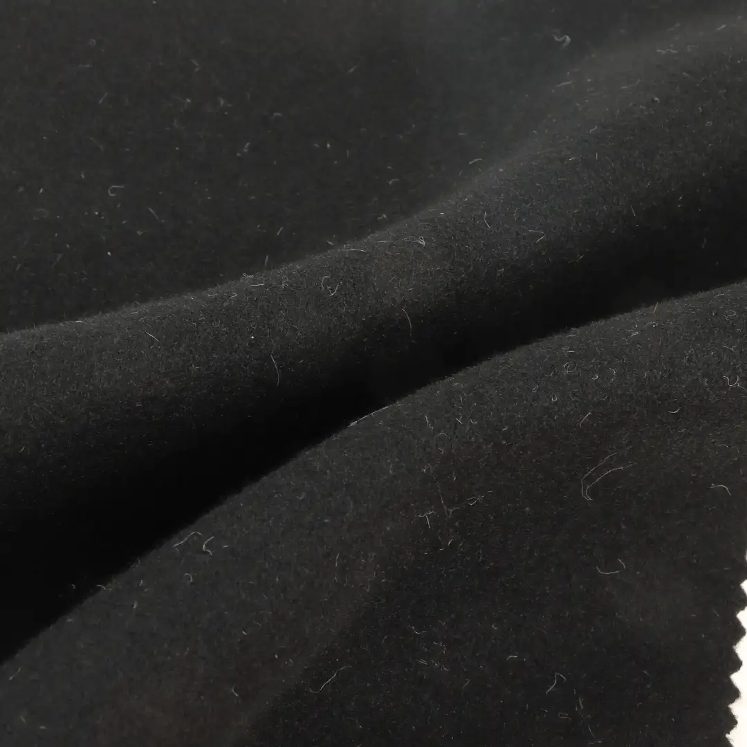 China Fabric for Jackets,Overcoat Knit Woolen Fabric Woolen Polyester black color buy from China wholesaler bulk order at wholesale price free worldwide shipping Alibaba