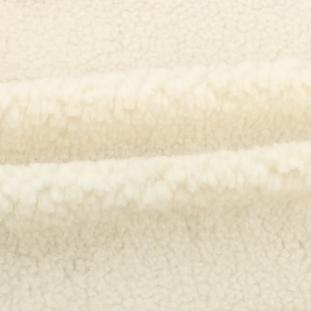 China Fabric for Jackets,Hoodie,Overcoat Sherpa Knit Fabric Polyester cream color buy from China wholesaler bulk order at wholesale price free worldwide shipping Alibaba