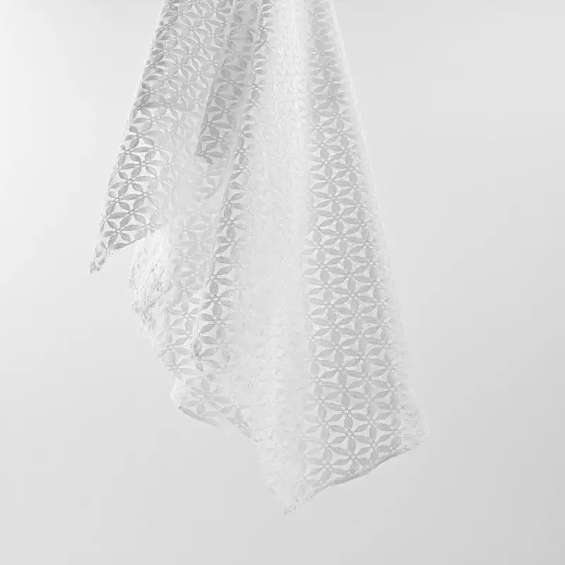 China Fabric for Shirt,T-Shirt,Skirt Lace Knit Fabric Polyester Spandex White color buy from China wholesaler bulk order at wholesale price free worldwide shipping Alibaba