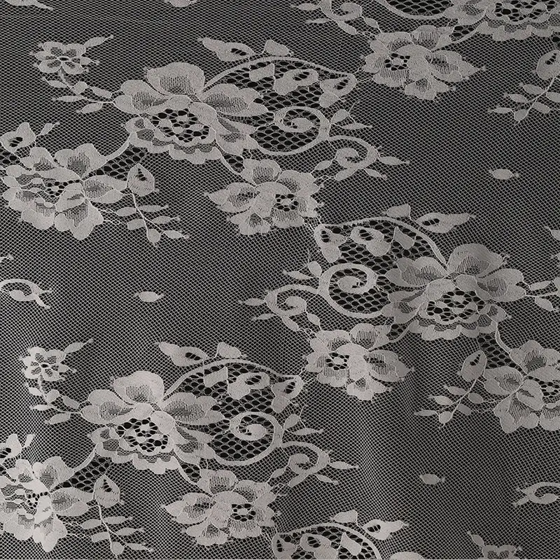 China Fabric for Skirt Lace Knit Fabric Nylon White color buy from China wholesaler bulk order at wholesale price free worldwide shipping Alibaba