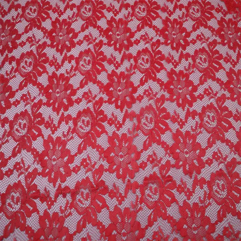 China Fabric for Shirt,Skirt Lace Knit Fabric Polyester Red color buy from China wholesaler bulk order at wholesale price free worldwide shipping Alibaba
