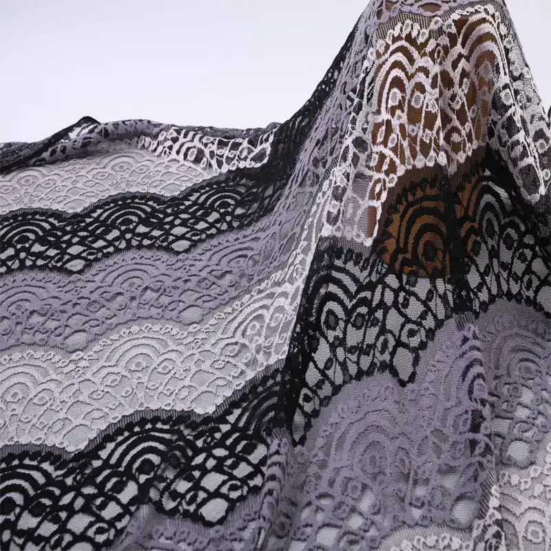 China Fabric for Shirt,Skirt Lace Knit Fabric Polyester Spandex Grey color buy from China wholesaler bulk order at wholesale price free worldwide shipping Alibaba