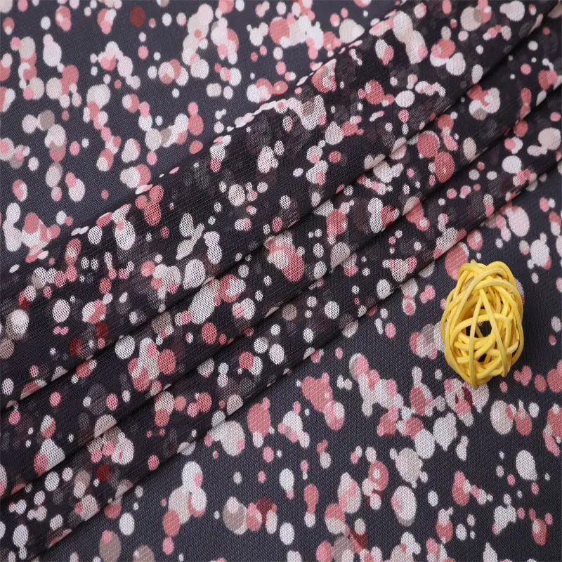 China Fabric for Shirt,Skirt Mesh Knit Fabric Spandex Polyester Black color buy from China wholesaler bulk order at wholesale price free worldwide shipping Alibaba