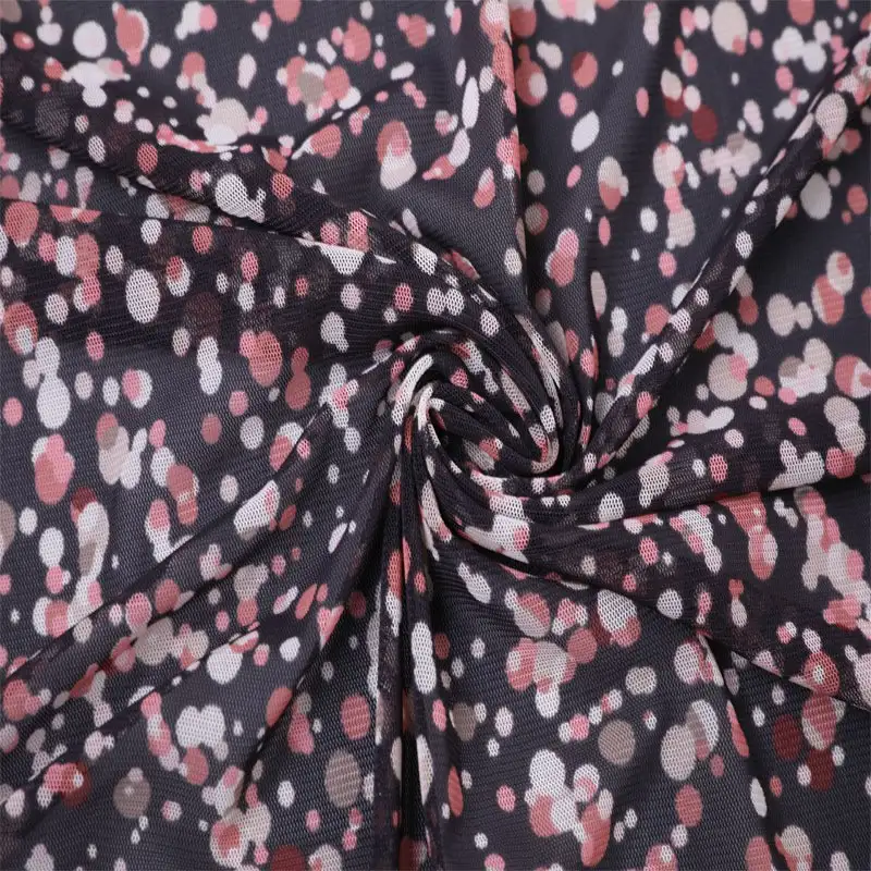China Fabric for Shirt,Skirt Mesh Knit Fabric Spandex Polyester Black color buy from China wholesaler bulk order at wholesale price free worldwide shipping Alibaba