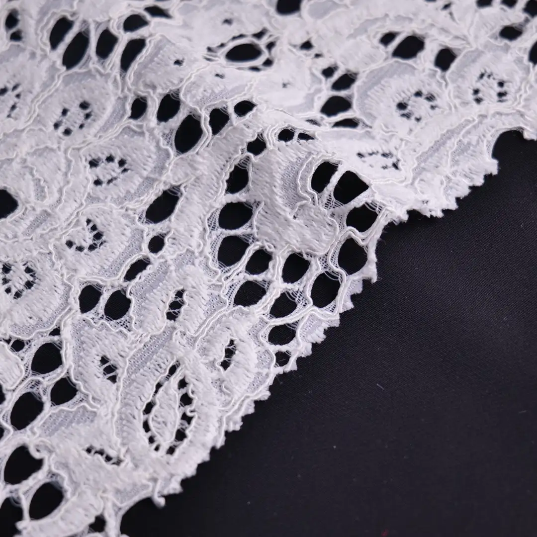 China Fabric for Shirt,Skirt Lace Knit Fabric Cotton Rayon White color buy from China wholesaler bulk order at wholesale price free worldwide shipping Alibaba