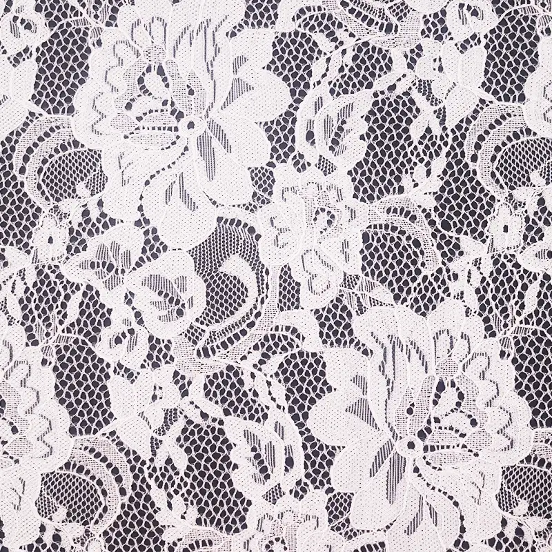China Fabric for Skirt Lace Knit Fabric Nylon Spandex White color buy from China wholesaler bulk order at wholesale price free worldwide shipping Alibaba