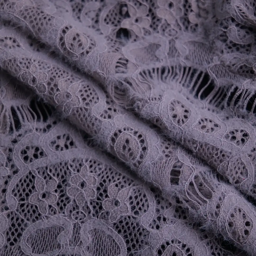 China Fabric for Skirt,Dresses (Pullover)  Lace Knit Fabric Nylon Spandex Gray color buy from China wholesaler bulk order at wholesale price free worldwide shipping Alibaba
