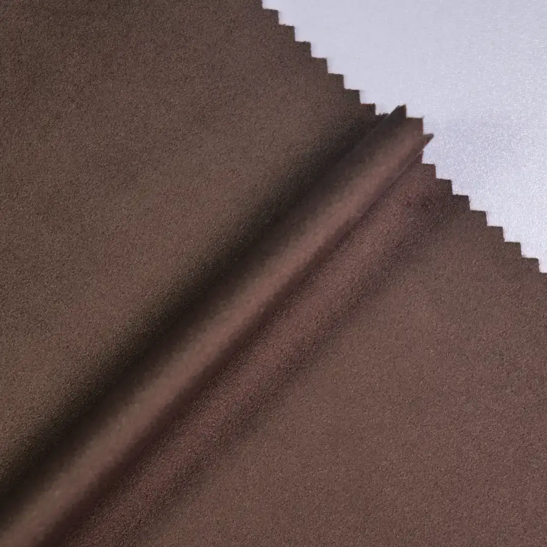 China Fabric for Pants,Jackets,Skirt,Suit Weft Suede Knit Fabric Polyester brown color buy from China wholesaler bulk order at wholesale price free worldwide shipping Alibaba
