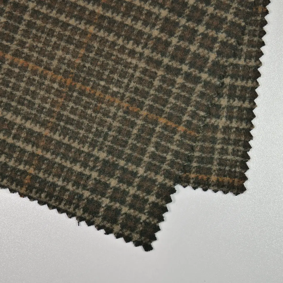 China Fabric for Trench Coat,Overcoat Woolen Jacquard Woolen Recycled Polyester Chemical Fiber brown color buy from China wholesaler bulk order at wholesale price free worldwide shipping Alibaba