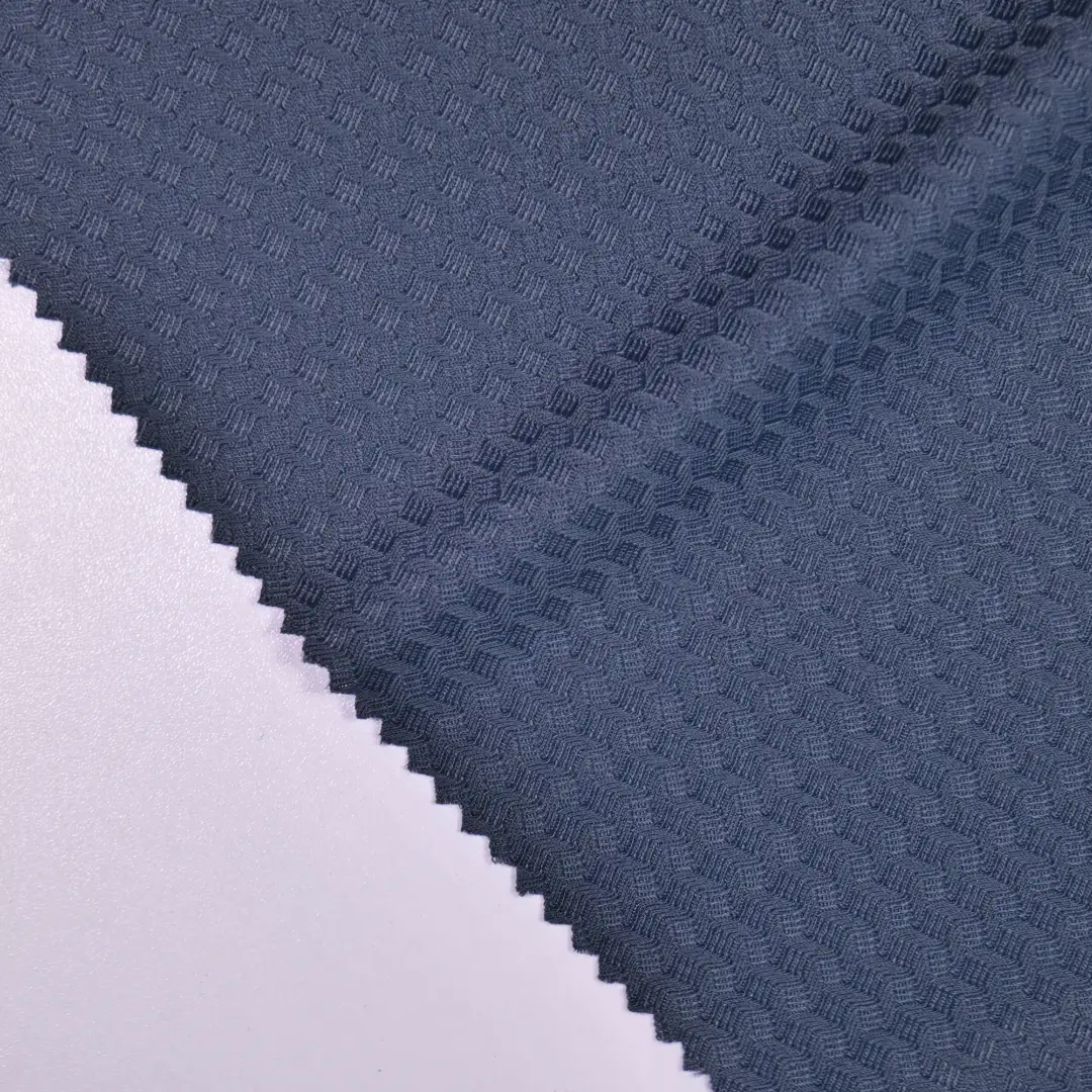China Fabric for T-Shirt,Polo Shirt Jacquard Knit Fabric Nylon Spandex blue color buy from China wholesaler bulk order at wholesale price free worldwide shipping Alibaba