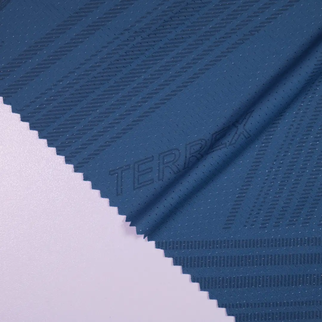 China Fabric for Yoga Clothes,Swimsuits Mesh Knit Fabric Nylon Spandex blue color buy from China wholesaler bulk order at wholesale price free worldwide shipping Alibaba