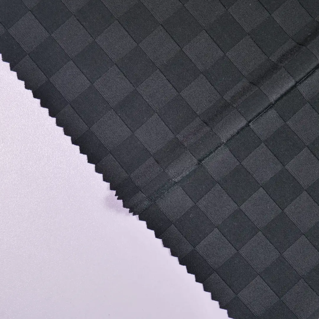 China Fabric for T-Shirt,Polo Shirt,Yoga Clothes Jacquard Knit Fabric Nylon Spandex black color buy from China wholesaler bulk order at wholesale price free worldwide shipping Alibaba