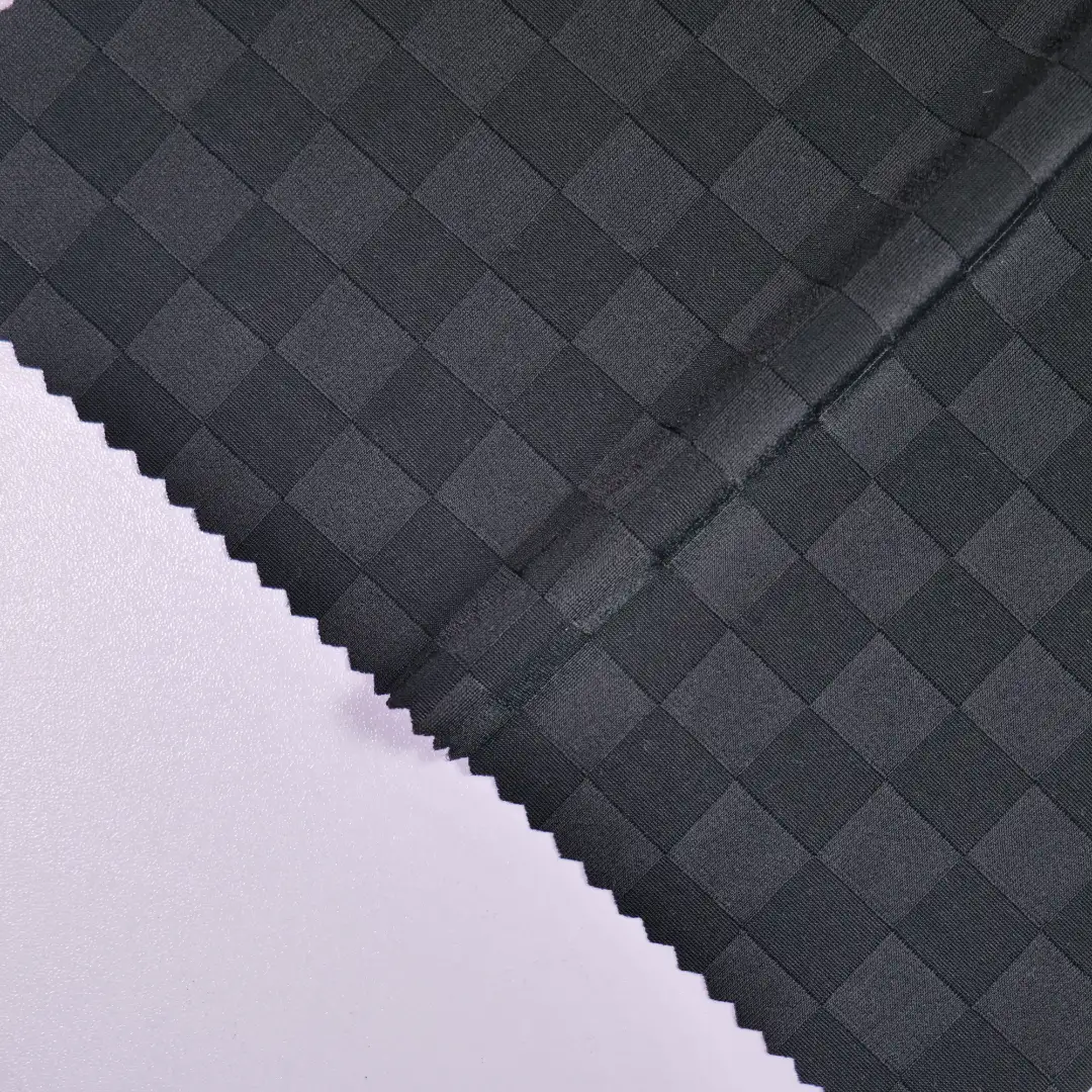 China Fabric for T-Shirt,Polo Shirt,Yoga Clothes Jacquard Knit Fabric Nylon Spandex black color buy from China wholesaler bulk order at wholesale price free worldwide shipping Alibaba