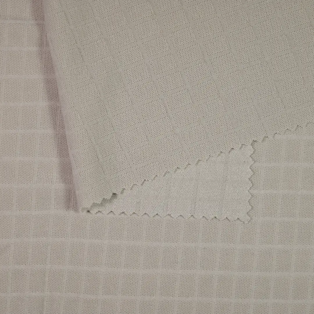 China Fabric for T-Shirt,Polo Shirt Jacquard Knit Fabric Polyester Khaki color buy from China wholesaler bulk order at wholesale price free worldwide shipping Alibaba