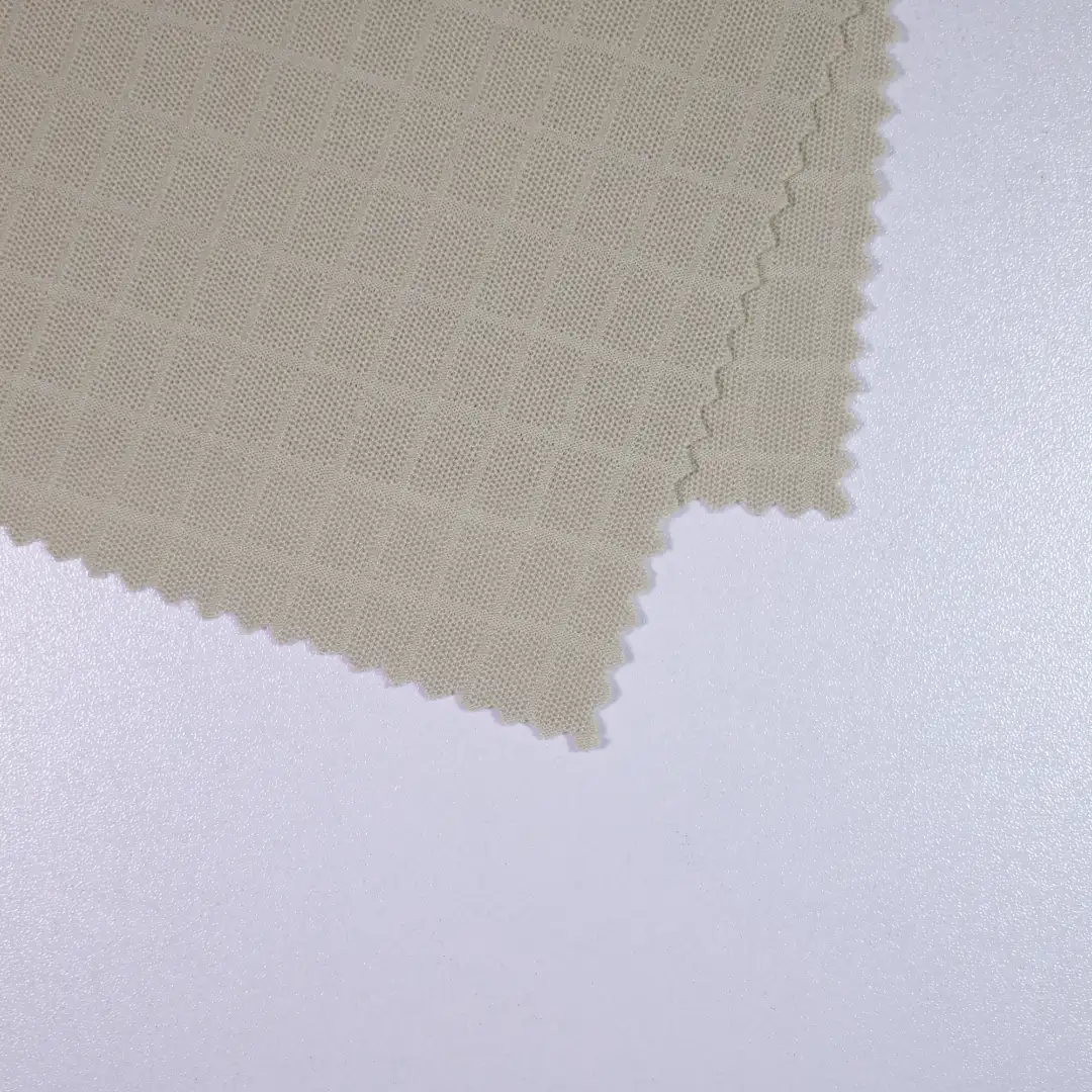 China Fabric for T-Shirt,Polo Shirt Jacquard Knit Fabric Polyester Khaki color buy from China wholesaler bulk order at wholesale price free worldwide shipping Alibaba