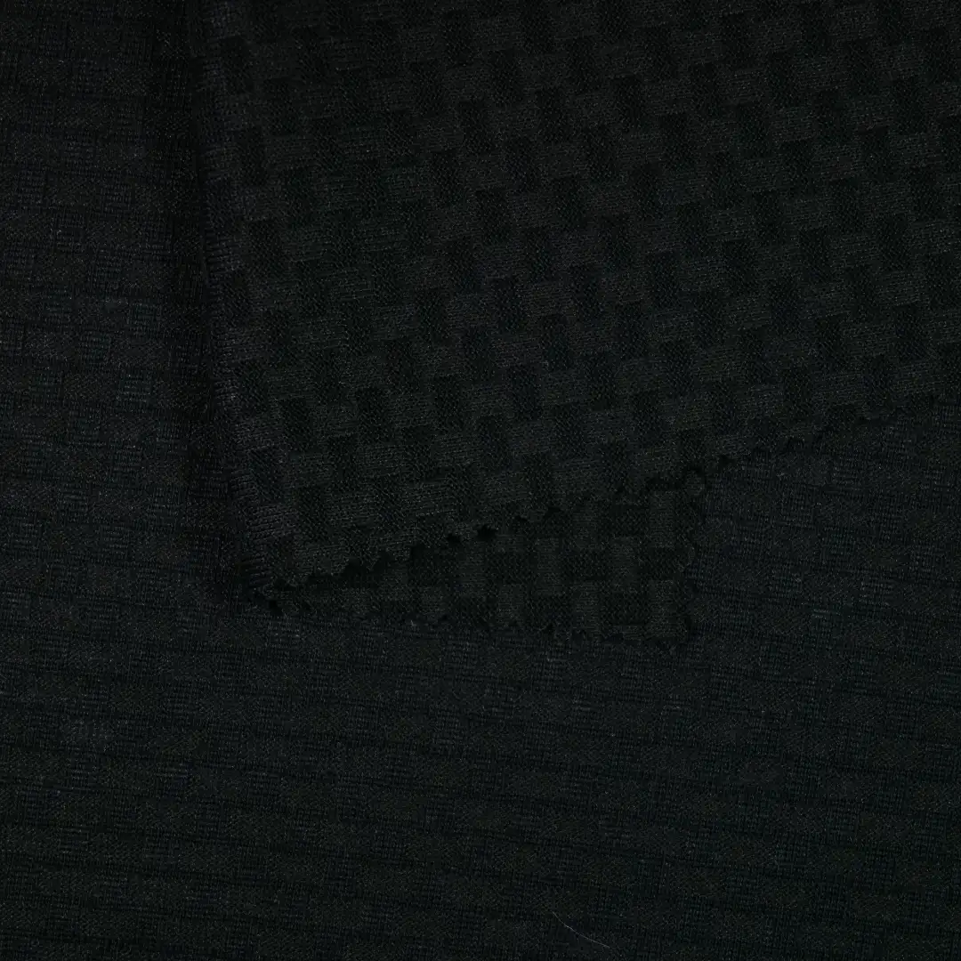 China Fabric for T-Shirt,Polo Shirt Jacquard Knit Fabric Polyester black color buy from China wholesaler bulk order at wholesale price free worldwide shipping Alibaba