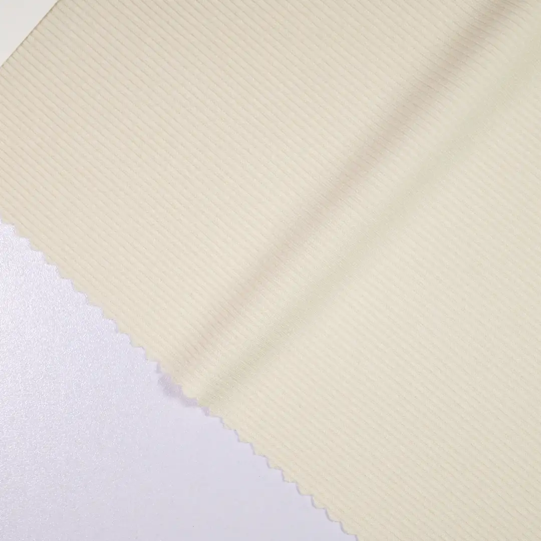 China Fabric for Tank Top,Hoodie Rib Knit Fabric Polyester Spandex Milky white color buy from China wholesaler bulk order at wholesale price free worldwide shipping Alibaba