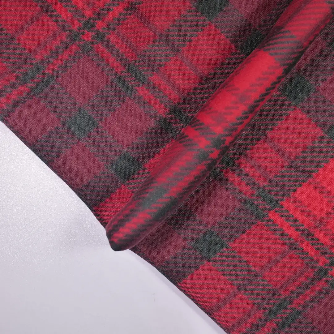 China Fabric for Shirt,Skirt,Padded Jacket Yarn-dyed fabric Knit Fabric Polyester red color buy from China wholesaler bulk order at wholesale price free worldwide shipping Alibaba