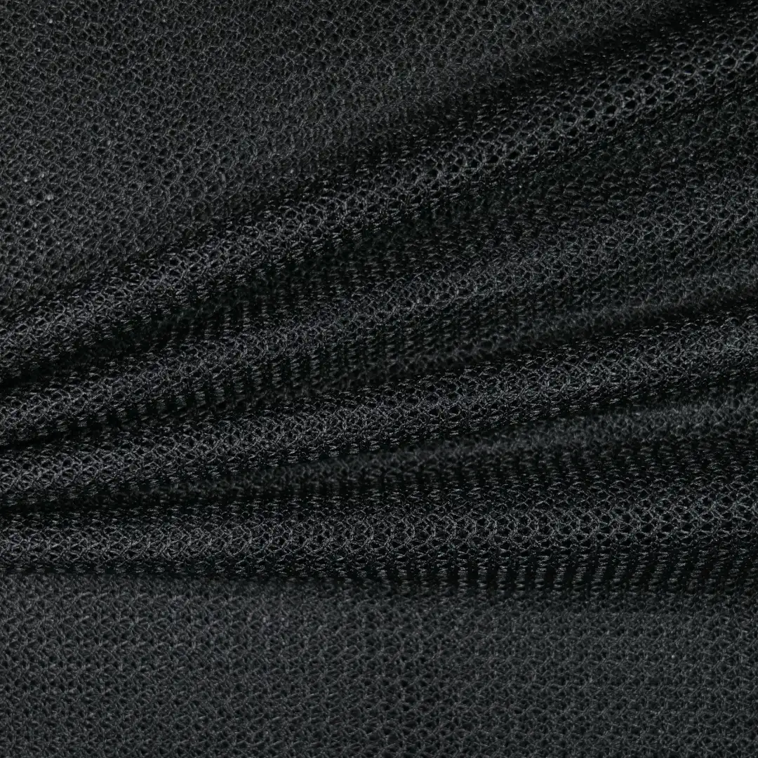 China Fabric for Shirt,T-Shirt,Shorts Mesh Knit Fabric Polyester black color buy from China wholesaler bulk order at wholesale price free worldwide shipping Alibaba