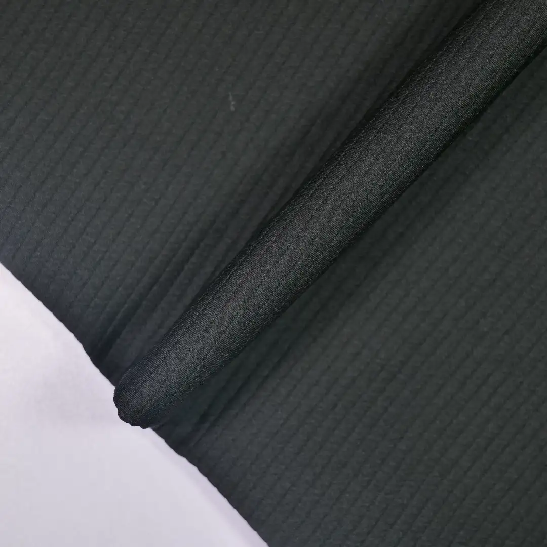 China Fabric for Jackets,Polo Shirt Jacquard Knit Fabric Polyester Spandex black color buy from China wholesaler bulk order at wholesale price free worldwide shipping Alibaba