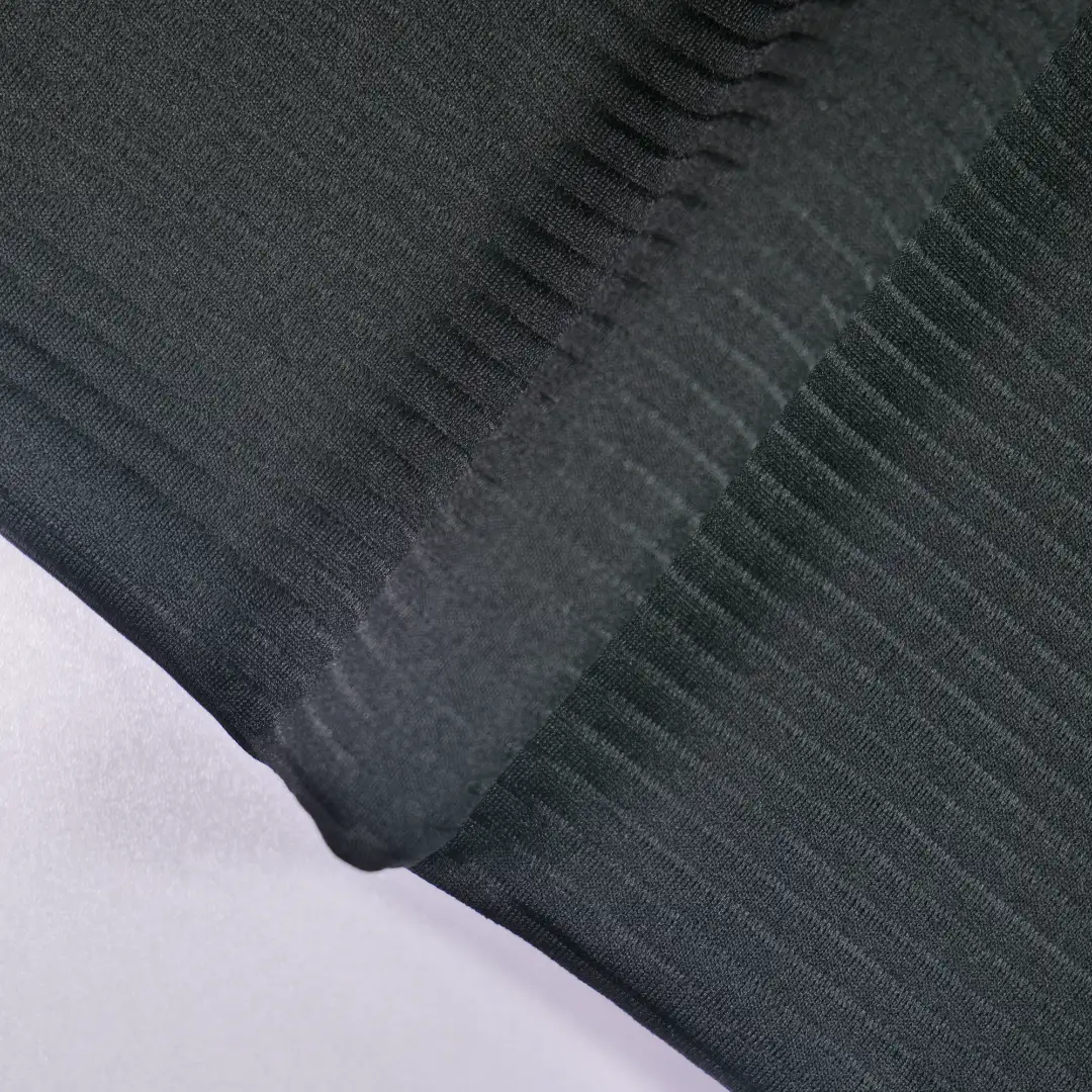 China Fabric for Jackets,Hoodie,Trench Coat Jacquard Knit Fabric Polyester Spandex black color buy from China wholesaler bulk order at wholesale price free worldwide shipping Alibaba