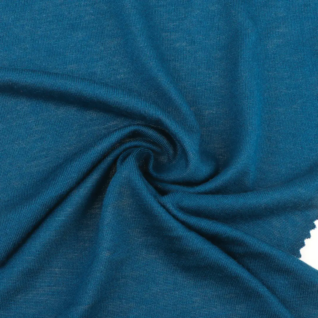 China Fabric for T-Shirt,Polo Shirt Single Jersey Knit Fabric Tencel Wool BLUE color buy from China wholesaler bulk order at wholesale price free worldwide shipping Alibaba