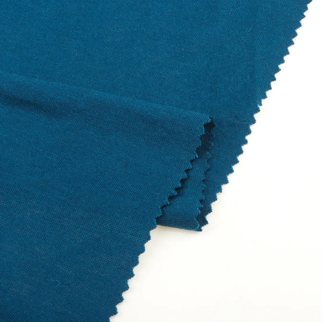 China Fabric for T-Shirt,Polo Shirt Single Jersey Knit Fabric Tencel Wool BLUE color buy from China wholesaler bulk order at wholesale price free worldwide shipping Alibaba