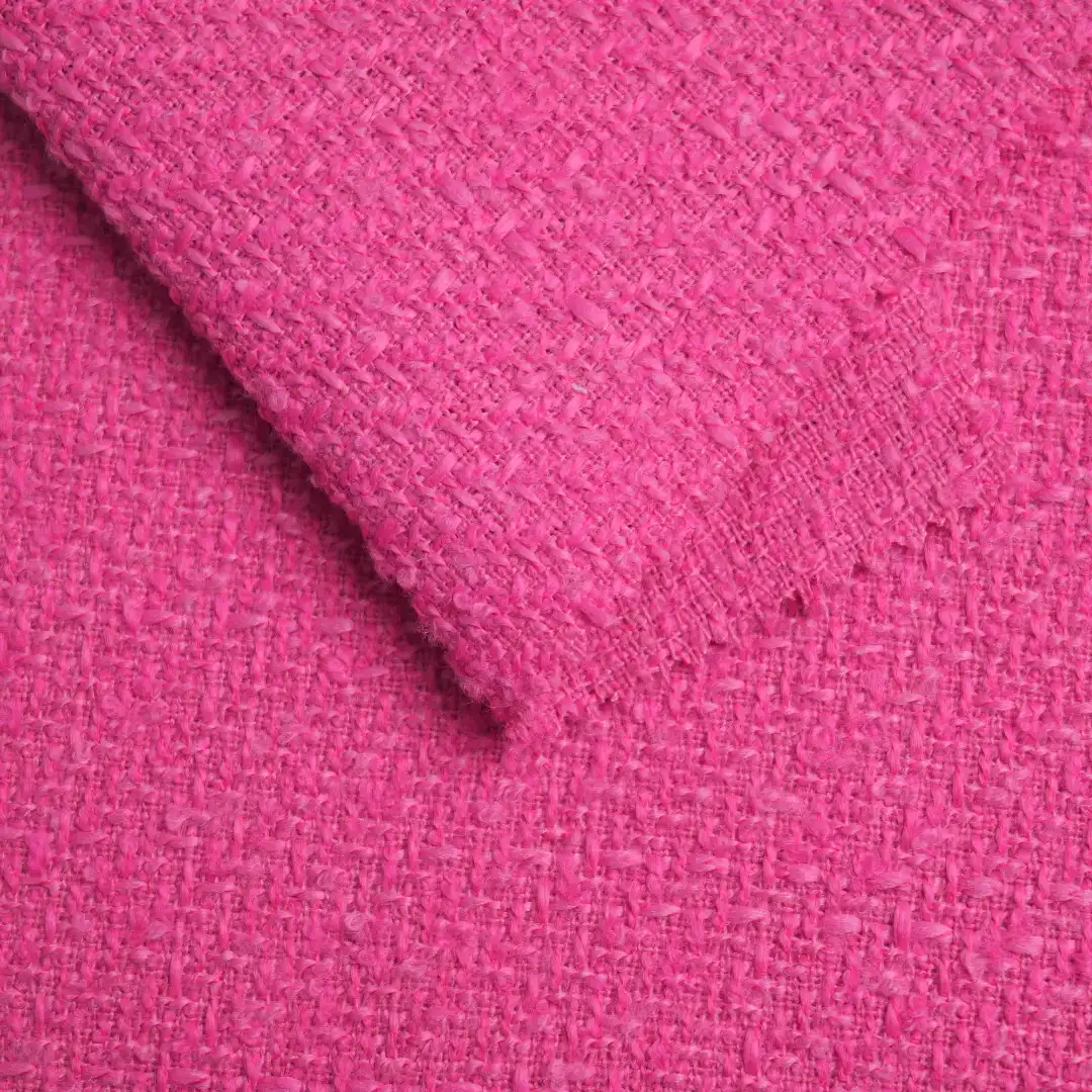 China Fabric for Overcoat Chanel-Style Fabric Woolen Polyester rose-red color buy from China wholesaler bulk order at wholesale price free worldwide shipping Alibaba
