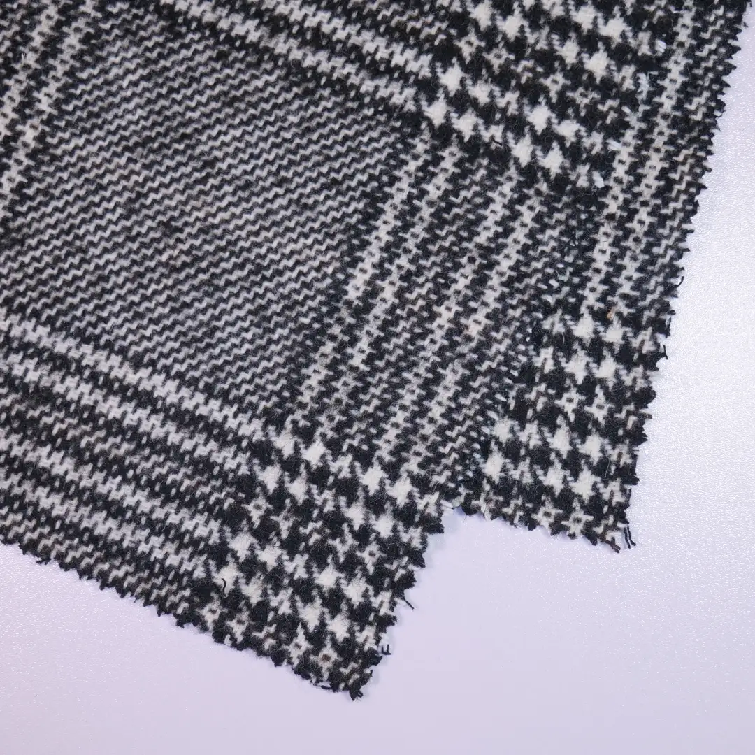 China Fabric for Jackets,Trench Coat,Overcoat Woolen Tweed Woolen Chemical Fiber white&black color buy from China wholesaler bulk order at wholesale price free worldwide shipping Alibaba