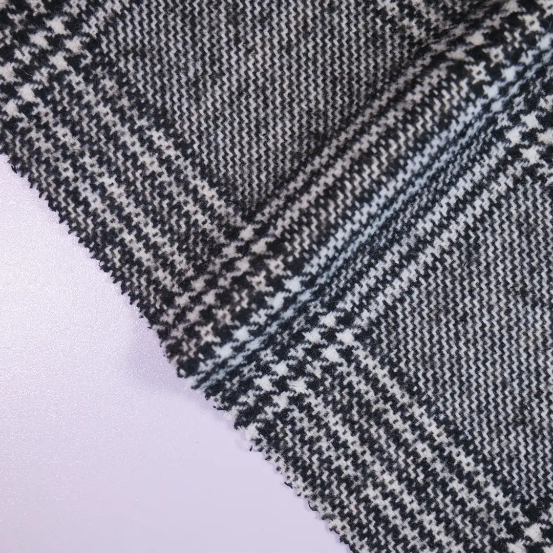 China Fabric for Jackets,Trench Coat,Overcoat Woolen Tweed Woolen Chemical Fiber white&black color buy from China wholesaler bulk order at wholesale price free worldwide shipping Alibaba