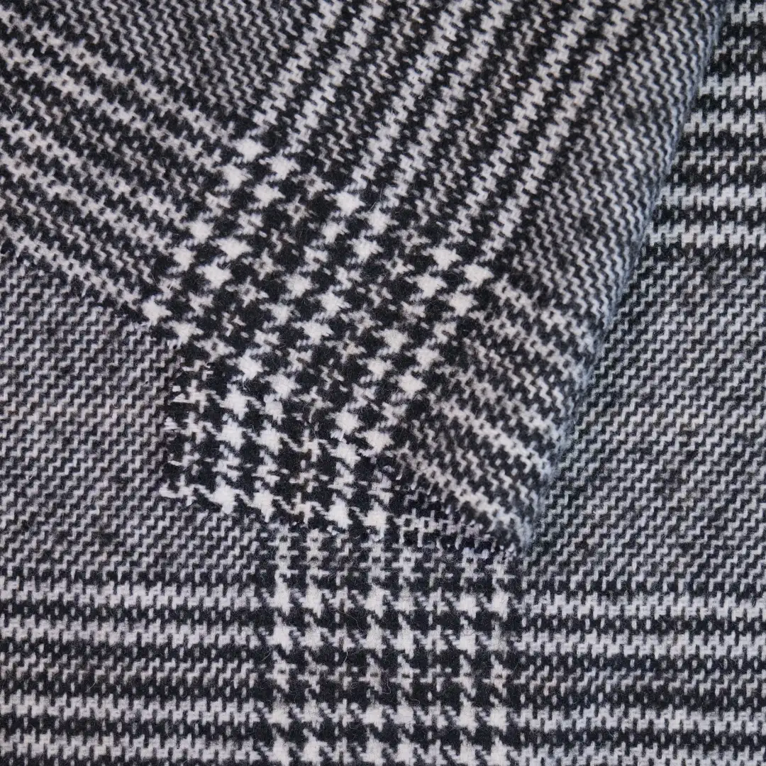 China Fabric for Jackets,Trench Coat,Overcoat Woolen Tweed Woolen Chemical Fiber white&black color buy from China wholesaler bulk order at wholesale price free worldwide shipping Alibaba