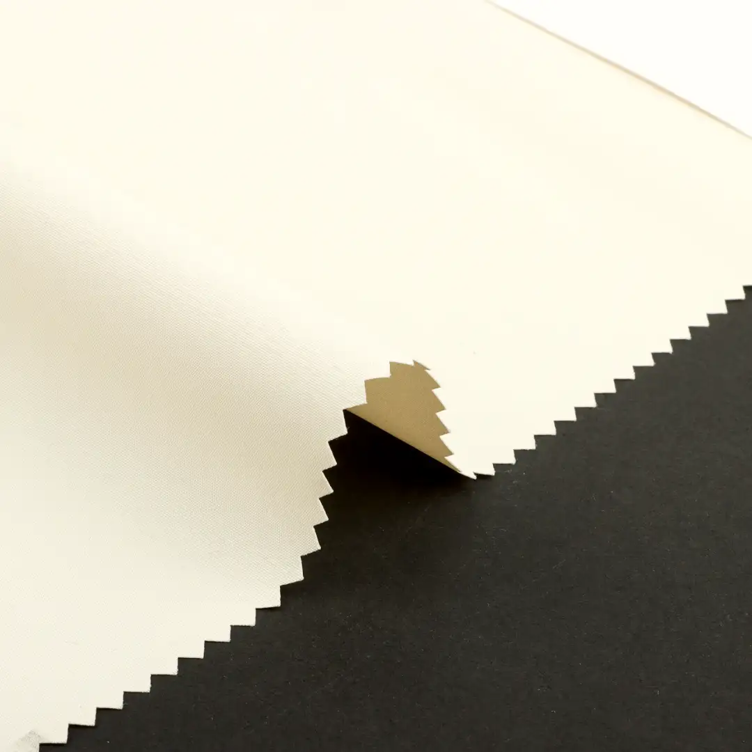 China Fabric for Jackets,Tracksuits Polyester Taslon Synthetic Woven Fabric Polyester cream color buy from China wholesaler bulk order at wholesale price free worldwide shipping Alibaba