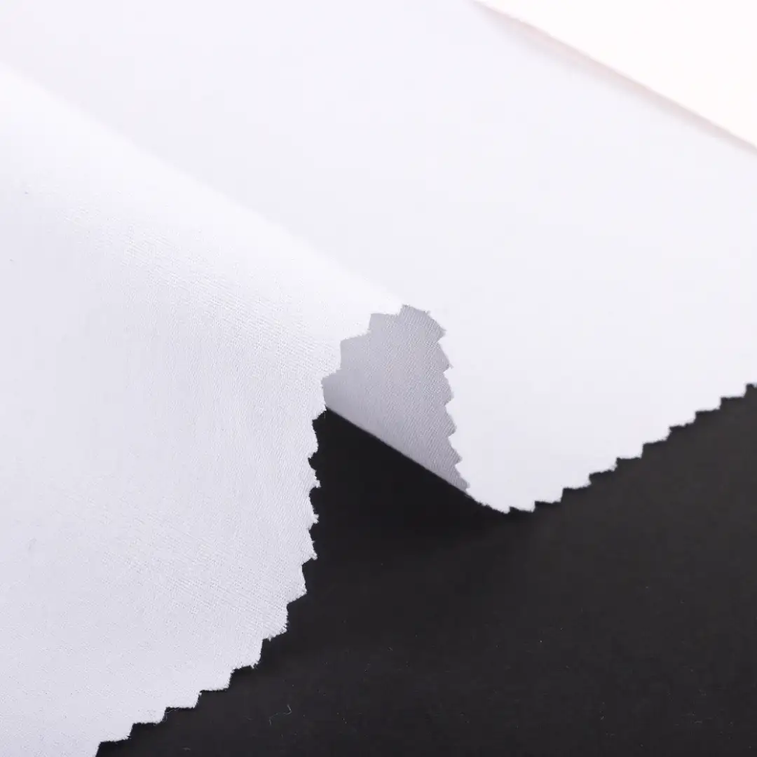China Fabric for Shirt,Skirt,Suit,Uniform TC Poplin Woven Blended Fabric Cotton Polyester Spandex white color buy from China wholesaler bulk order at wholesale price free worldwide shipping Alibaba