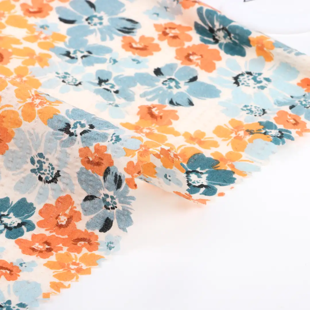 China Fabric for Blouse,Crop Top,Skirt,Dresses (Cardigan Open) ,Skirt ,Loungewear Crepe Natural Woven Fabric Cotton printing color buy from China wholesaler bulk order at wholesale price free worldwide shipping Alibaba