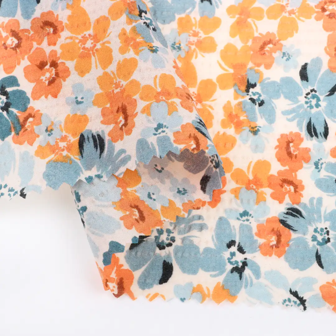 China Fabric for Blouse,Crop Top,Skirt,Dresses (Cardigan Open) ,Skirt ,Loungewear Crepe Natural Woven Fabric Cotton printing color buy from China wholesaler bulk order at wholesale price free worldwide shipping Alibaba
