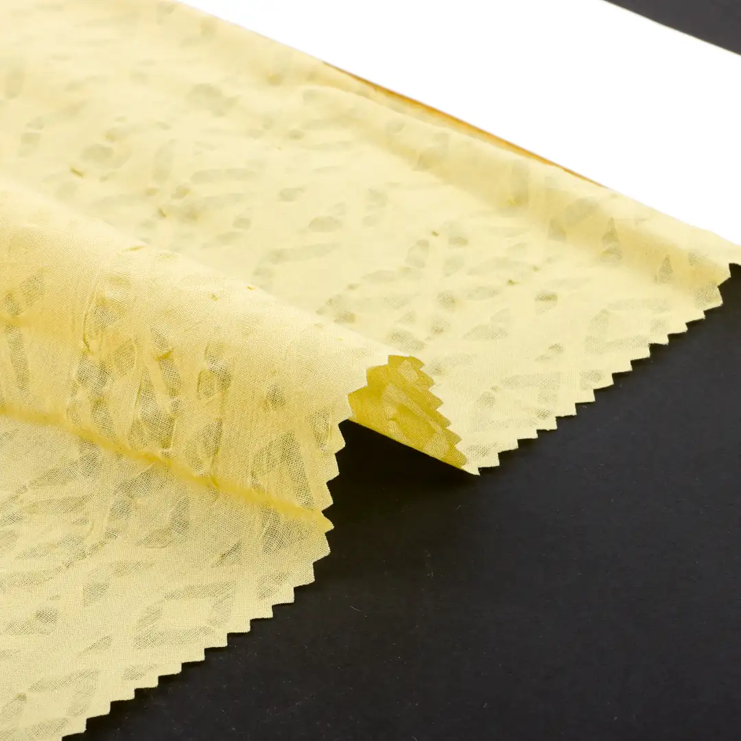China Fabric for Blouse,Crop Top,Dresses (Cardigan Open) ,Skirt  Crepe Natural Woven Fabric Cotton yellow color buy from China wholesaler bulk order at wholesale price free worldwide shipping Alibaba