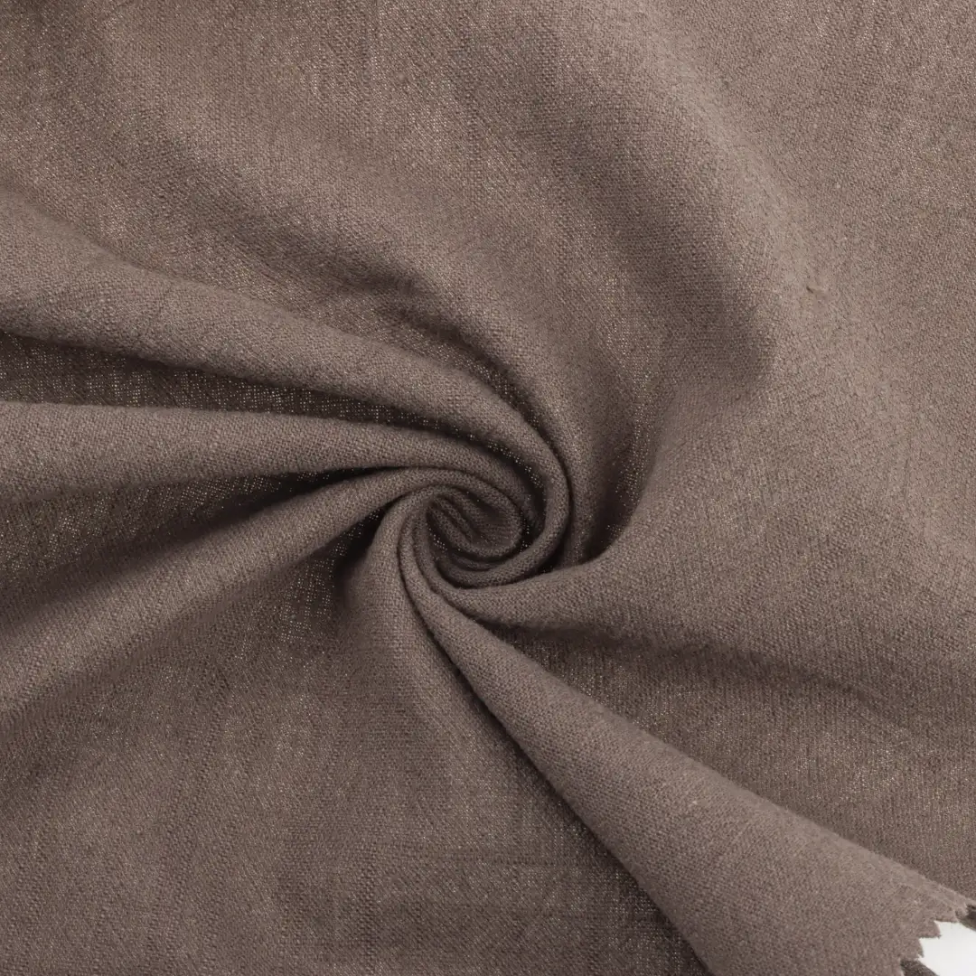 China Fabric for Blouse,Crop Top,Loungewear Cotton Crepe Natural Woven Fabric Cotton brown color buy from China wholesaler bulk order at wholesale price free worldwide shipping Alibaba
