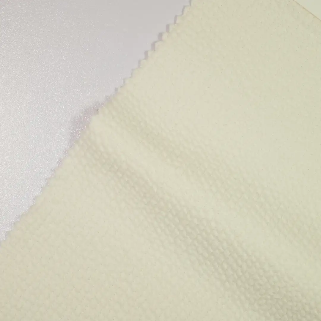 China Fabric for T-Shirt,Polo Shirt Jacquard Knit Fabric Cotton Polyester Spandex Milky white color buy from China wholesaler bulk order at wholesale price free worldwide shipping Alibaba