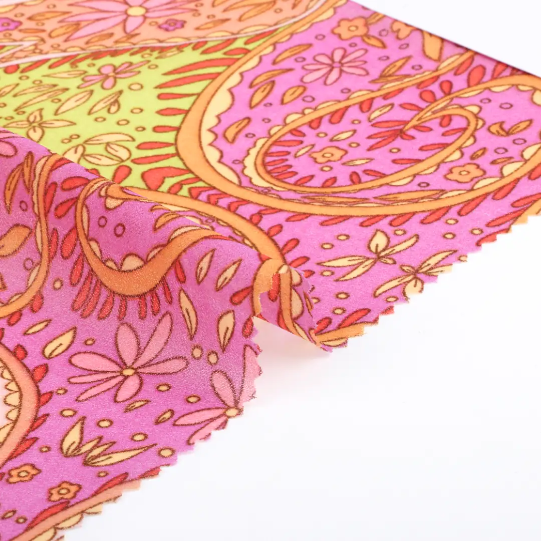 China Fabric for Crop Top,Dresses (Pullover) ,Skirt  Polyester chiffon Synthetic Woven Fabric Polyester printing color buy from China wholesaler bulk order at wholesale price free worldwide shipping Alibaba