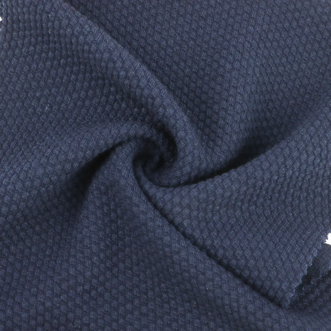 China Fabric for Shirt,Polo Shirt,T-shirt  Jacquard Knit Fabric Polyester Cotton Spandex Dark blue color buy from China wholesaler bulk order at wholesale price free worldwide shipping Alibaba