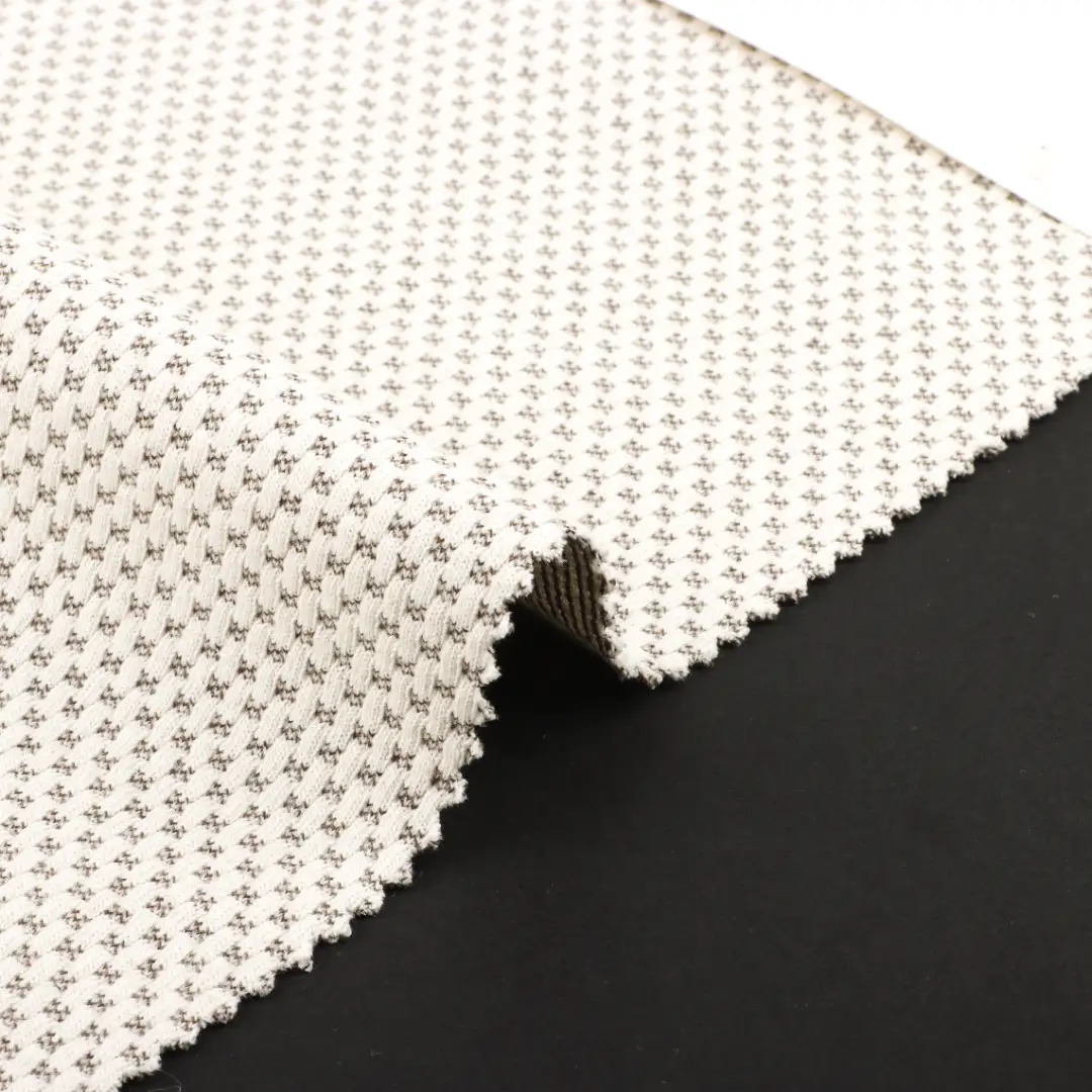 China Fabric for Polo Shirt,Crop Top,Jogger Jacquard Knit Fabric Cotton Polyester Rayon pale brown color buy from China wholesaler bulk order at wholesale price free worldwide shipping Alibaba