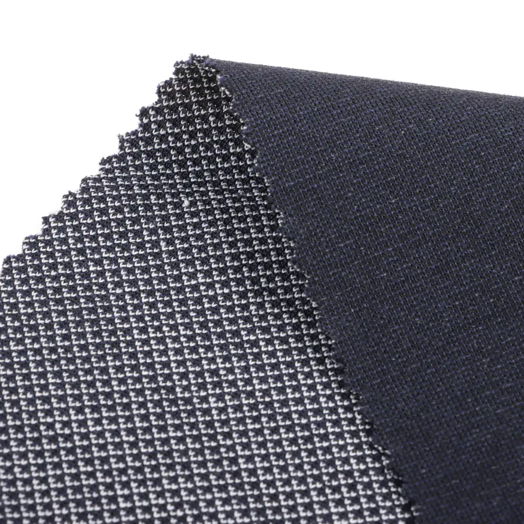 China Fabric for Polo Shirt,Crop Top,Jogger,Sweatshirt Jacquard Knit Fabric Polyester Cotton Spandex Blue and white color buy from China wholesaler bulk order at wholesale price free worldwide shipping Alibaba