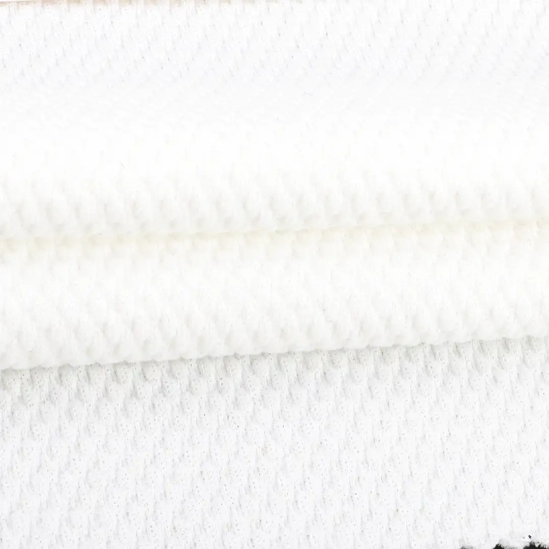 China Fabric for T-Shirt,Polo Shirt,Crop Top Jacquard Knit Fabric Polyester Spandex white color buy from China wholesaler bulk order at wholesale price free worldwide shipping Alibaba