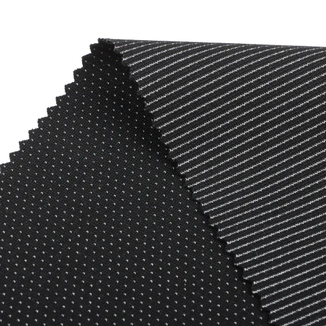 China Fabric for Polo Shirt,Crop Top,Hoodie Jacquard Knit Fabric Rayon Polyester Spandex Black and white color buy from China wholesaler bulk order at wholesale price free worldwide shipping Alibaba