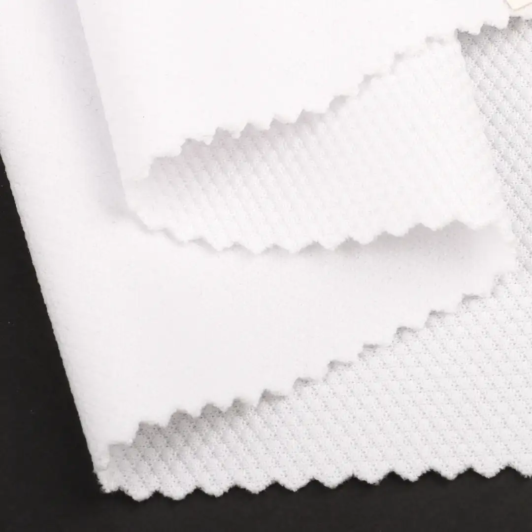 China Fabric for T-Shirt,Polo Shirt,Crop Top Jacquard Knit Fabric Polyester Spandex white color buy from China wholesaler bulk order at wholesale price free worldwide shipping Alibaba