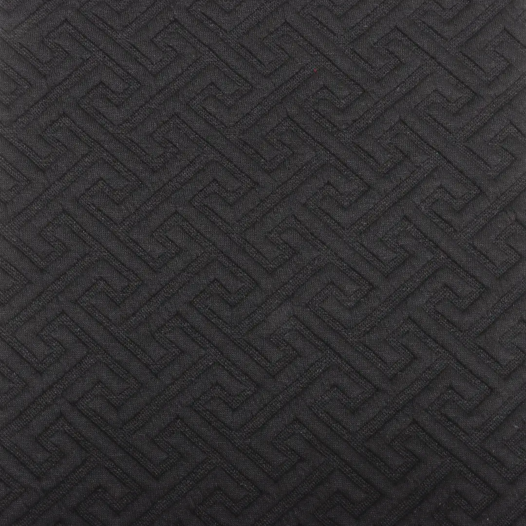 China Fabric for Polo Shirt,Crop Top,Hoodie,Sweatshirt Jacquard Knit Fabric Polyester Spandex BLACK color buy from China wholesaler bulk order at wholesale price free worldwide shipping Alibaba