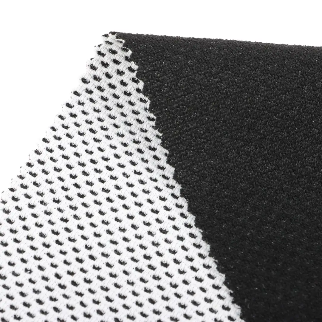 China Fabric for Polo Shirt,Crop Top,Sweatshirt Jacquard Knit Fabric Polyester Cotton Spandex Black and white color buy from China wholesaler bulk order at wholesale price free worldwide shipping Alibaba