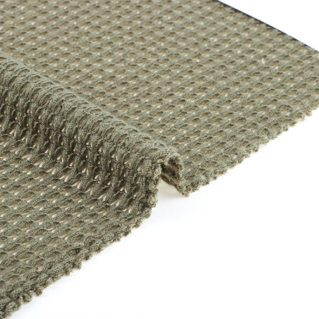 China Fabric for T-Shirt,Polo Shirt,Crop Top,Half-Zipper Cardigan  Jacquard Knit Fabric Polyester Spandex army green color buy from China wholesaler bulk order at wholesale price free worldwide shipping Alibaba