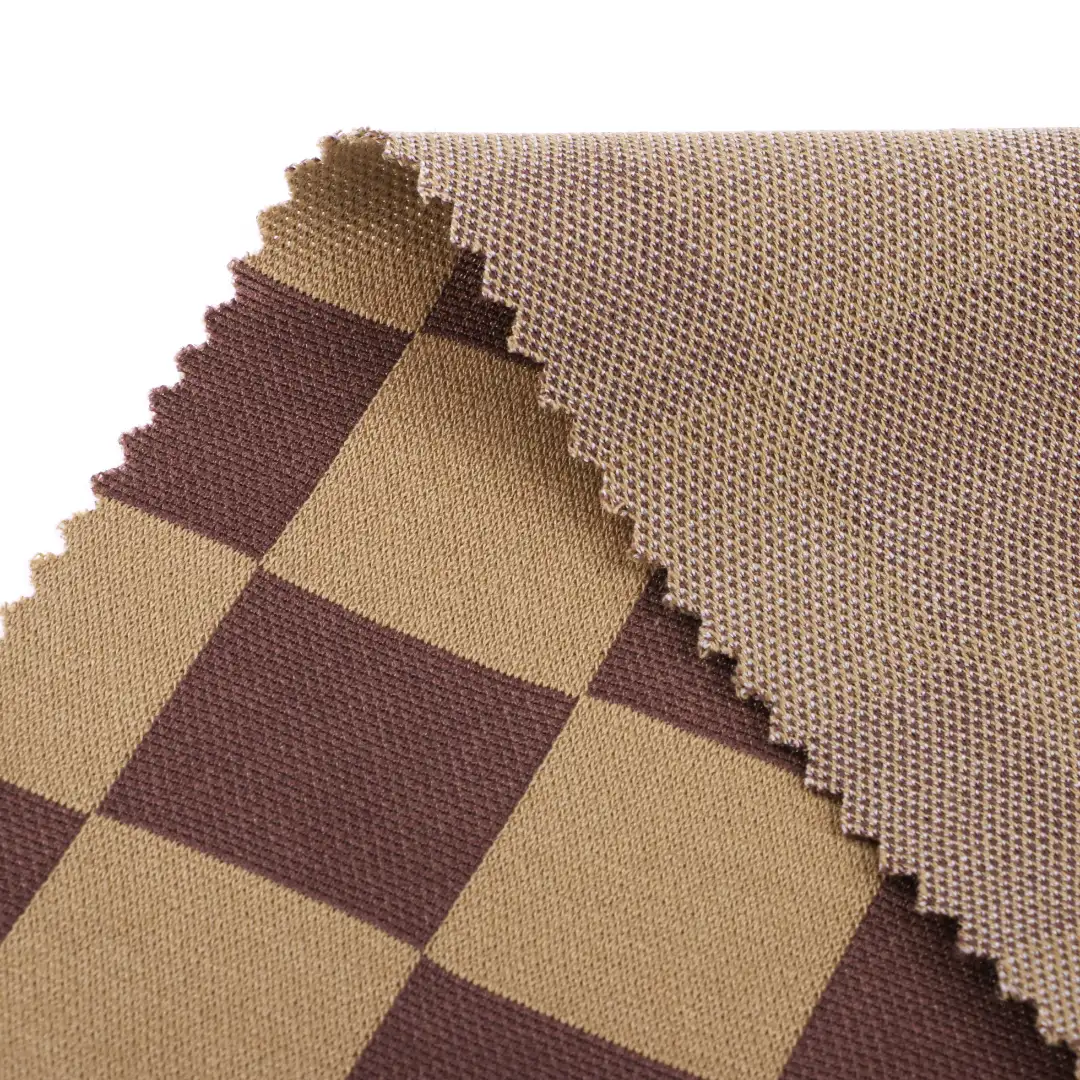 China Fabric for Shirt,Pants,Jackets Jacquard Knit Fabric Polyester Rayon Spandex check color buy from China wholesaler bulk order at wholesale price free worldwide shipping Alibaba