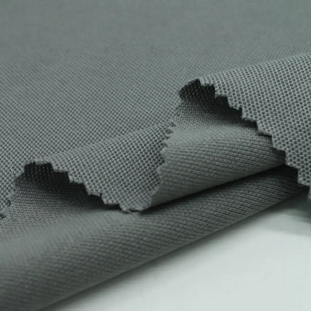 China Fabric for T-Shirt,Polo Shirt,Sports Bras Pique Knit Fabric Cotton Polyester grey color buy from China wholesaler bulk order at wholesale price free worldwide shipping Alibaba